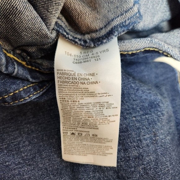 Levi's Kids Dark Wash Denim Bib Shortalls-Size 5 - Picture 10 of 11